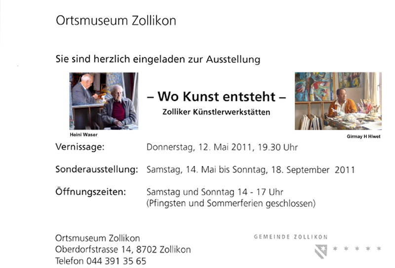 Einladung Ortsmuseum Zollikon 2011